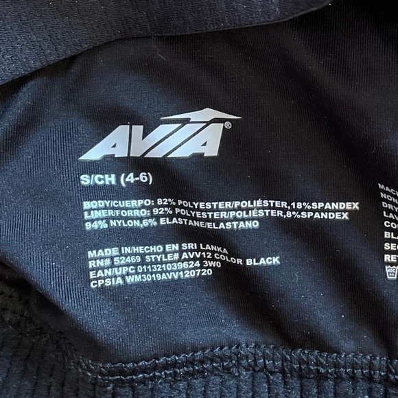 Black Avia Sports Bra - Picture 2 of 3